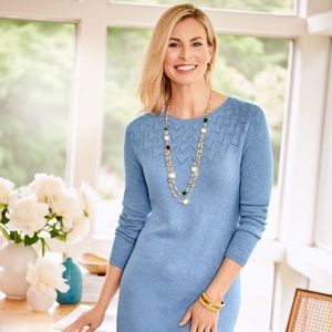 NWT XS Talbot's Sweater Dress in French Iris Color